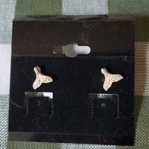 Sterling Silver WHALE TAIL EARRINGS